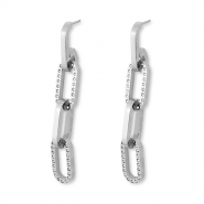 Ohrringe aus Stainless Steel - Rostfreiem Stahl Kette Silver