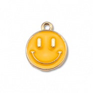 Metall Anhänger Enamel Smiley Gold-light orange