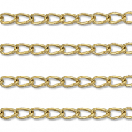 Stainless Steel - Rostfrei Stahl Schmuckzubehör Gliederkette Oval Gold