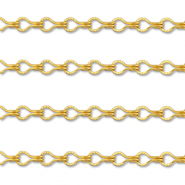 Stainless Steel - Rostfrei Stahl Schmuckzubehör Gliederkette mit Tropfenform Gold