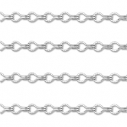 Stainless Steel - Rostfrei Stahl Schmuckzubehör Gliederkette mit Tropfenform Silver