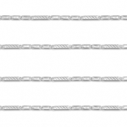 Stainless Steel - Rostfrei Stahl Schmuckzubehör Gliederkette Flach Silver