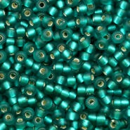 Miyuki Rocailles 8/0 Silverlined matte teal green 8-2425F