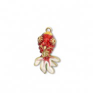 Eco-brass® (nachaltiges Messing) Anhänger Fisch Gold-red-white
