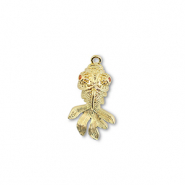 Brass TQ Metall Anhänger Fisch Gold-orange