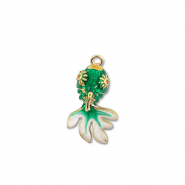 Eco-brass® (nachaltiges Messing) Anhänger Fisch Gold-green-white