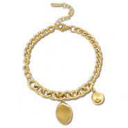 Armbänder aus Stainless Steel - Rostfreiem Stahl Ball Gold