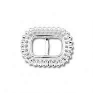 Stainless Steel - Rostfrei Stahl Schmuckzubehör Zwischenstück Oval Silver