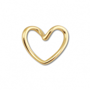 Stainless Steel - Rostfrei Stahl Schmuckzubehör Zwischenstück Herz Gold