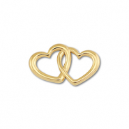 Stainless Steel - Rostfrei Stahl Schmuckzubehör Zwischenstück Herz Gold
