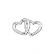 Stainless Steel - Rostfrei Stahl Schmuckzubehör Zwischenstück Herz Silver