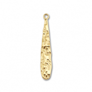Stainless Steel - Rostfrei Stahl Anhänger Tropfenform Gold