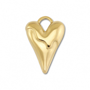 Stainless Steel - Rostfrei Stahl Anhänger Herz Gold