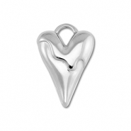 Stainless Steel - Rostfrei Stahl Anhänger Herz Silver