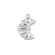 Stainless Steel - Rostfrei Stahl Anhänger Croissant Silver