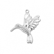 Stainless Steel - Rostfrei Stahl Anhänger Kolibri Silver