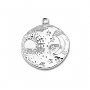 Stainless Steel - Rostfrei Stahl Anhänger Sonne & Mond Silver