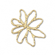 Stainless Steel - Rostfrei Stahl Anhänger / Zwischenstück Blume Gold
