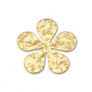 Stainless Steel - Rostfrei Stahl Anhänger Blume Gold