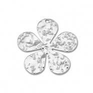 Stainless Steel - Rostfrei Stahl Anhänger Blume Silver