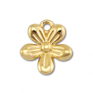 Stainless Steel - Rostfrei Stahl Anhänger Blume Gold