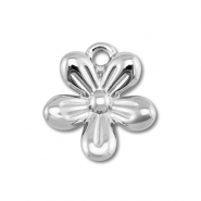 Stainless Steel - Rostfrei Stahl Anhänger Blume Silver