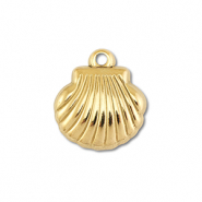 Stainless Steel - Rostfrei Stahl Anhänger Muschel Gold
