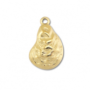 Stainless Steel - Rostfrei Stahl Anhänger Muschel Gold