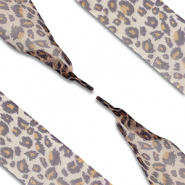 Trendy Schnürsenkel Organza Leopard Light brown-brown-black