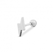 Ohrpiercing aus Stainless Steel - Rostfreiem Stahl Blitz Silver