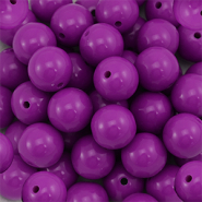 14 mm DQ Acrylperlen Magenta purple