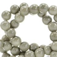 4 mm Glasperlen opaque Green olive