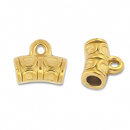 Stainless Steel - Rostfrei Stahl Perlen Tube mit Öse Gold
