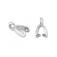 Stainless Steel - Rostfrei Stahl Schmuckzubehör Collierschlaufe für Anhänger Silver