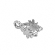 Stainless Steel - Rostfrei Stahl Schmuckzubehör Collierschlaufe für Anhänger Stern Silver