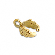Stainless Steel - Rostfrei Stahl Schmuckzubehör Collierschlaufe für Anhänger Blatt Gold