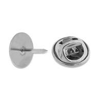 Stainless Steel - Rostfrei Stahl Schmuckzubehör für Pins Silver