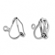 Stainless Steel - Rostfrei Stahl Schmuckzubehör Clip-Ohrringe mit Öse Silver