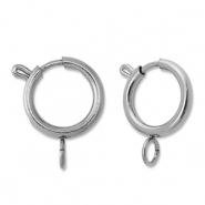 Stainless Steel - Rostfrei Stahl Schmuckzubehör Rettungsring Verschluss 16mm Silver