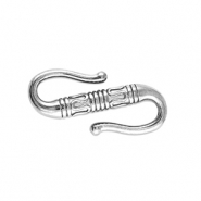 Stainless Steel - Rostfrei Stahl Schmuckzubehör S-Haken-Verschluss Silver