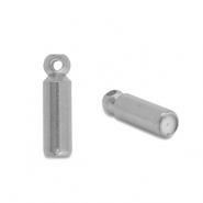 Stainless Steel - Rostfrei Stahl Schmuckzubehör Endkappe für Brochen / Pins Silver