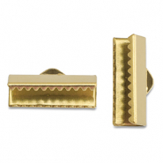 Stainless Steel - Rostfrei Stahl Schmuckzubehör Lintklemme 16mm Gold