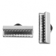 Stainless Steel - Rostfrei Stahl Schmuckzubehör Lintklemme 16mm Silver