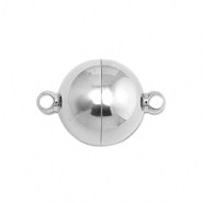 Stainless Steel - Rostfrei Stahl Schmuckzubehör Magnetverschluss Ball 14mm Silver