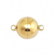 Stainless Steel - Rostfrei Stahl Schmuckzubehör Magnetverschluss Ball 12mm Gold