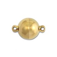 Stainless Steel - Rostfrei Stahl Schmuckzubehör Magnetverschluss Ball 10mm Gold