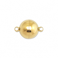 Stainless Steel - Rostfrei Stahl Schmuckzubehör Magnetverschluss Ball 6mm Gold