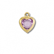 Stainless Steel - Rostfrei Stahl Anhänger Herz Gold-light pink