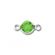 Stainless Steel - Rostfrei Stahl Schmuckzubehör Zwischenstück Rund Silver-green