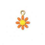 Stainless Steel - Rostfrei Stahl Anhänger Blume Gold-orange-yellow